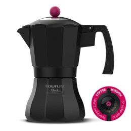 Taurus|Cafeteira Italiana Taurus Black Moments 3 Preto Alumínio 3 Kopjes