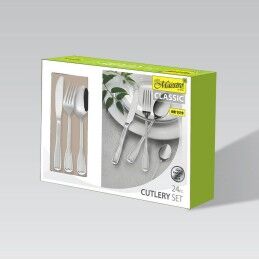 Feel Maestro|Faqueiro Feel Maestro MR-1519-24 Prateado Aço inoxidável