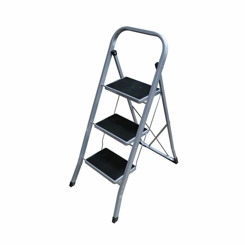 EDM Product|Escadote Dobrável de 3 Degraus EDM Cinzento Aço (47 x 71 x 105 cm) EDM Product|Escadote Dobrável de 3 Degraus EDM Cinzento Aço (47 x 71 x 105 cm)