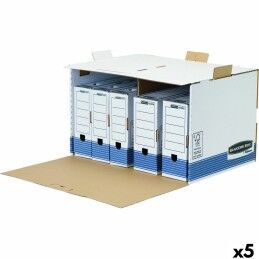 Fellowes|Caixa de Arquivo Fellowes    Azul Branco 5 Unidades (33,5 x 55,7 x 38,9 cm)