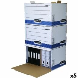 Fellowes|Caixa de Arquivo Fellowes    Azul Branco 5 Unidades (33,5 x 55,7 x 38,9 cm)