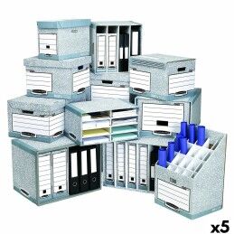 Fellowes|Caixa de Arquivo Fellowes    Azul Branco 5 Unidades (33,5 x 55,7 x 38,9 cm)