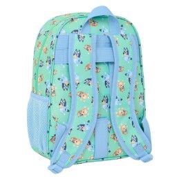 Bluey|Mochila Escolar Bluey Sisters Verde 26 x 34 x 11 cm