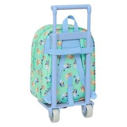 Bluey|Mochila Escolar Bluey Sisters Verde 22 x 27 x 10 cm