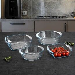 Pyrex|Recipiente de Cozinha Pyrex Airfryer Transparente Vidro Ø 26 cm 2,3 L (8 Unidades)