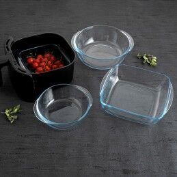 Pyrex|Recipiente de Cozinha Pyrex Airfryer Transparente Vidro Ø 26 cm 2,3 L (8 Unidades)