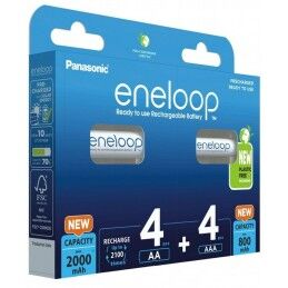 Panasonic|Pilhas Recarregáveis Panasonic BK-3MCDE+4MCDE/8CP
