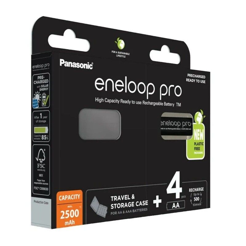 Panasonic|Pilhas Recarregáveis Panasonic BK-3HCDE/4CP+CASE Panasonic|Pilhas Recarregáveis Panasonic BK-3HCDE/4CP+CASE