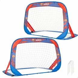 F.C. Barcelona|Conjunto de 2 balizas de futebol F.C. Barcelona 120 x 80 x 80 cm (2 Unidades)