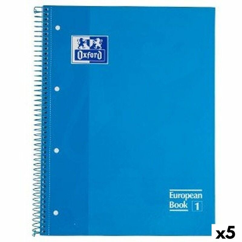 Oxford|Caderno Oxford Classic Turquesa A4 80 Folhas (5 Unidades) Oxford|Caderno Oxford Classic Turquesa A4 80 Folhas (5 Unidades)