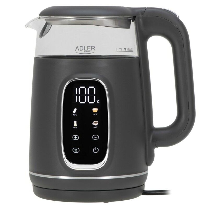 Adler|Chaleira Adler AD 1305gs Cinzento Prateado 2200 W 1,7 L Adler|Chaleira Adler AD 1305gs Cinzento Prateado 2200 W 1,7 L