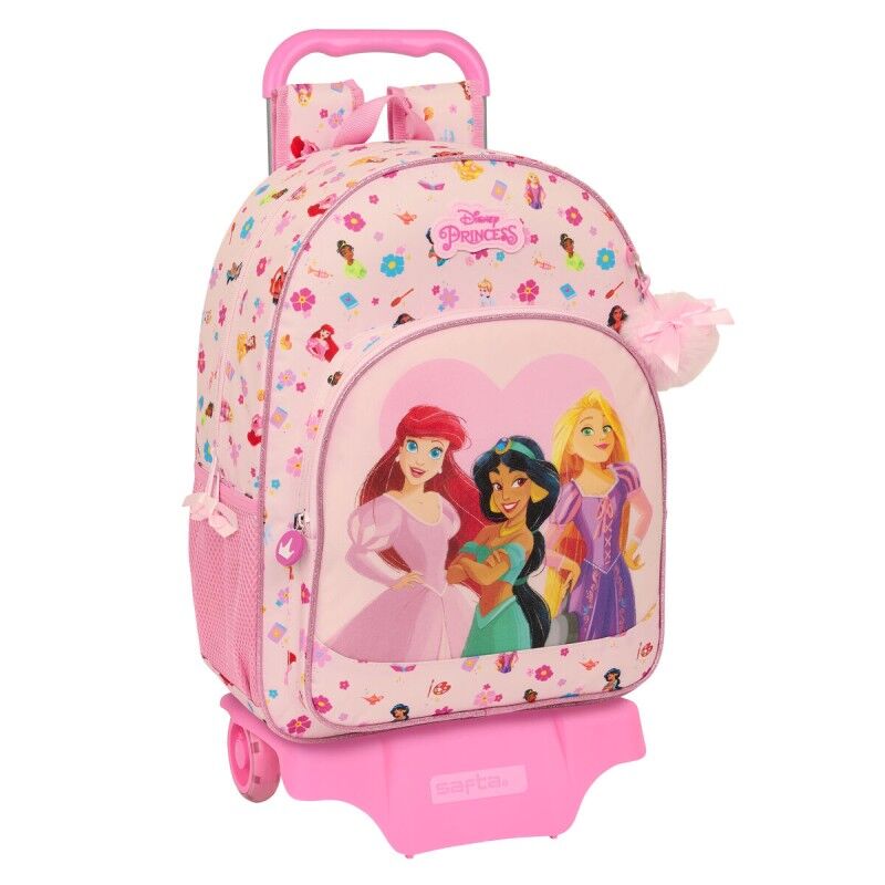 Disney Princess|Mochila Escolar com Rodas Disney Princess Summer adventures Cor de Rosa 33 x 42 x 14 cm Disney Princess|Mochila Escolar com Rodas Disney Princess Summer adventures Cor de Rosa 33 x 42 x 14 cm