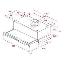 Teka|Extrator Convencional Teka CNL6415BK 60 cm 385 m3/h 64 dB 110W