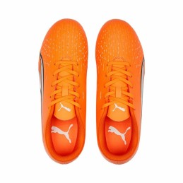 Chuteiras Infantis Puma Ultra Play Mg Laranja Homem