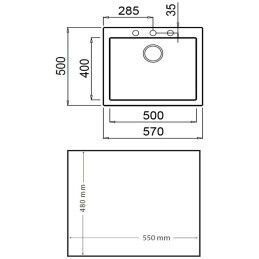 Teka|Lava-loiça de de Uma Cuba Teka Forsquare 50.40 TG Branco