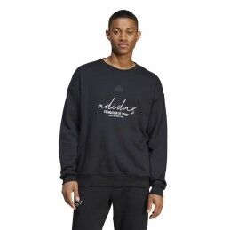 Adidas|Polar sem Capuz Homem Adidas Brand Love French Terry Preto
