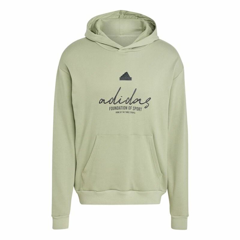 Adidas|Polar com Capuz Homem Adidas Brand Love French Terry Hoodie Verde Verde Claro Adidas|Polar com Capuz Homem Adidas Brand Love French Terry Hoodie Verde Verde Claro