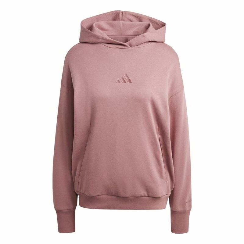Adidas|Polar com Capuz Mulher Adidas All Szn French Terry Loose Hoodie Cor de Rosa