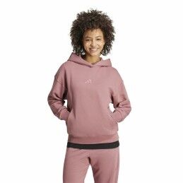 Adidas|Polar com Capuz Mulher Adidas All Szn French Terry Loose Hoodie Cor de Rosa
