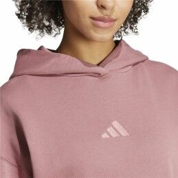 Adidas|Polar com Capuz Mulher Adidas All Szn French Terry Loose Hoodie Cor de Rosa