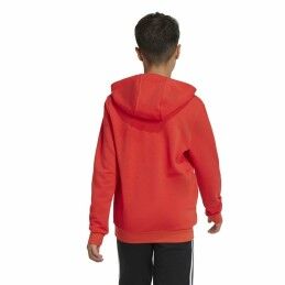 Adidas|Polar com Capuz Criança Adidas Big Logo Essentials Vermelho