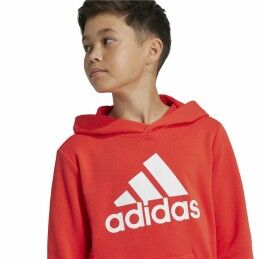 Adidas|Polar com Capuz Criança Adidas Big Logo Essentials Vermelho