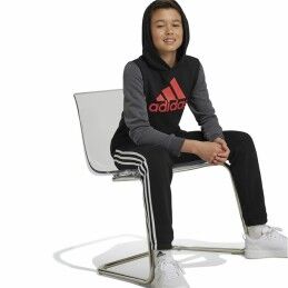 Adidas|Camisola com Capuz Menina Adidas Essentials Cinzento