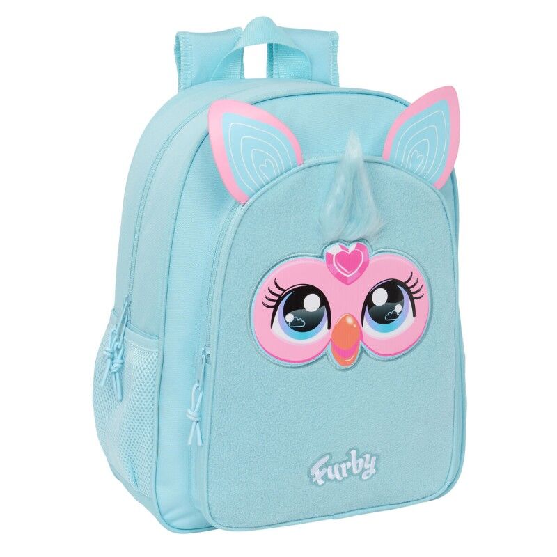 Furby|Mochila Escolar Furby Azul celeste 33 x 42 x 14 cm Furby|Mochila Escolar Furby Azul celeste 33 x 42 x 14 cm