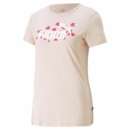 Camisola de Manga Curta Mulher Puma Ess+ Animal Salmão