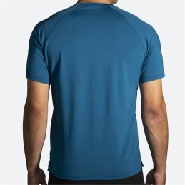 Camisola de Manga Curta Homem Brooks Atmosphere 2.0 Ciano