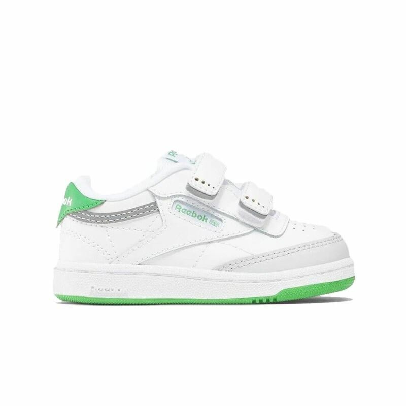 Reebok|Sapatilhas de Desporto para Bebés Reebok Club C 2V 2.0 Branco Verde Reebok|Sapatilhas de Desporto para Bebés Reebok Club C 2V 2.0 Branco Verde