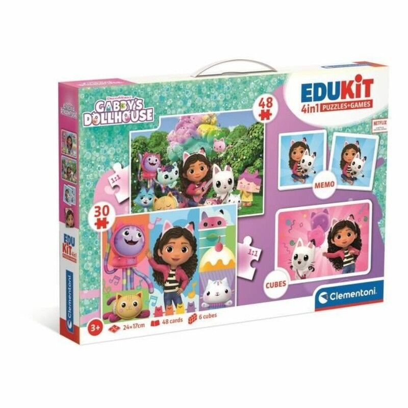Clementoni|Brinquedo Interativo para Bebés Clementoni Edukit 4 en 1 Gabby y la casa mágica Clementoni|Brinquedo Interativo para Bebés Clementoni Edukit 4 en 1 Gabby y la casa mágica