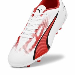 Chuteiras para Adultos Puma Ultra Play MG Branco Vermelho