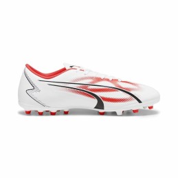 Chuteiras para Adultos Puma Ultra Play MG Branco Vermelho