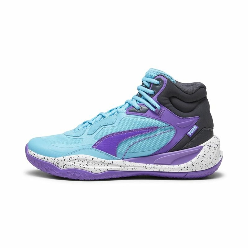 Sapatilhas de Basquetebol para Adultos Puma Playmaker Pro Mid Azul Claro