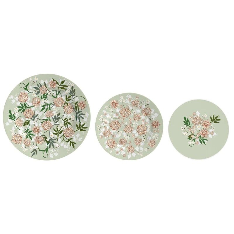 DKD Home Decor|Prato de Jantar DKD Home Decor Porcelana Tradicional 27 x 27 x 3 cm 18 Peças DKD Home Decor|Prato de Jantar DKD Home Decor Porcelana Tradicional 27 x 27 x 3 cm 18 Peças