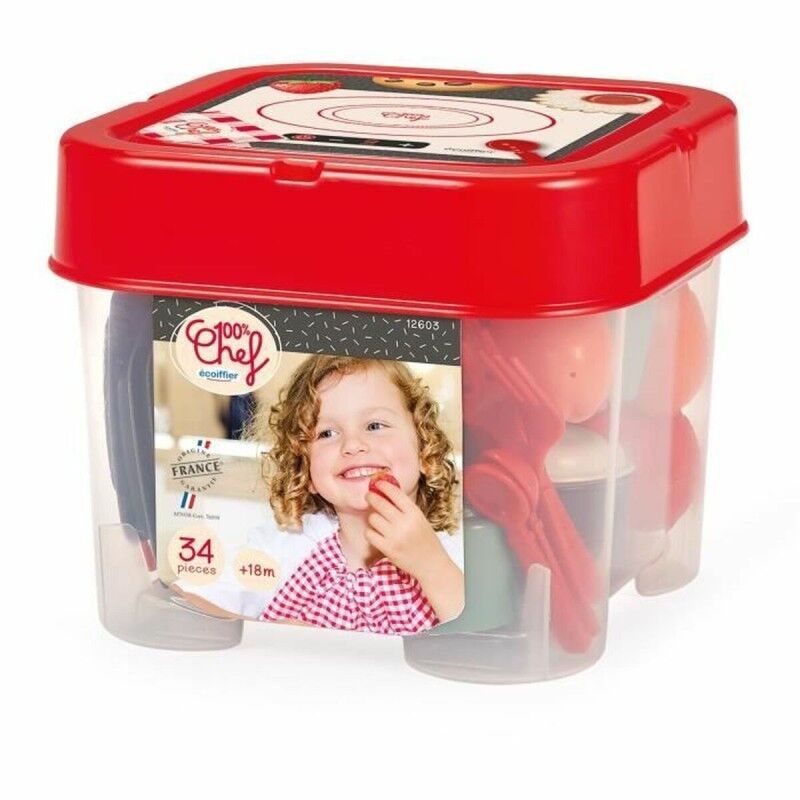 Ecoiffier|Cozinha de Brincar Ecoiffier 34 Peças Ecoiffier|Cozinha de Brincar Ecoiffier 34 Peças
