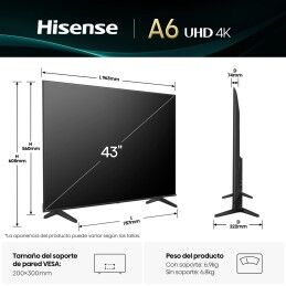 Hisense|Smart TV Hisense 43A6Q 43" 4K Ultra HD LED HDR D-LED