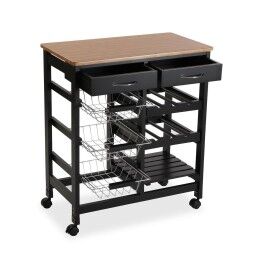 Versa|Carrinho de Vegetais Versa BK Madeira MDF (37 x 76 x 66 cm)