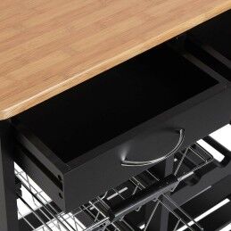 Versa|Carrinho de Vegetais Versa BK Madeira MDF (37 x 76 x 66 cm)