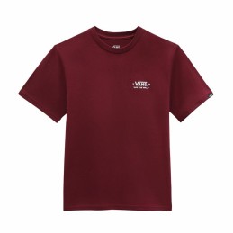 Camisola de Manga Curta Infantil Vans Essentials Vermelho Escuro