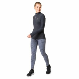 Camisola de Manga Comprida Unissexo Odlo 1/2 Zip Zeroweight Preto