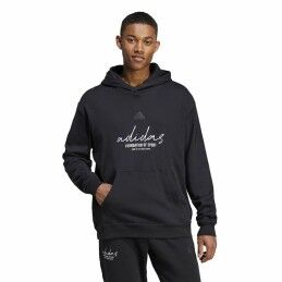 Adidas|Polar com Capuz Homem Adidas Brand Love French Terry Preto