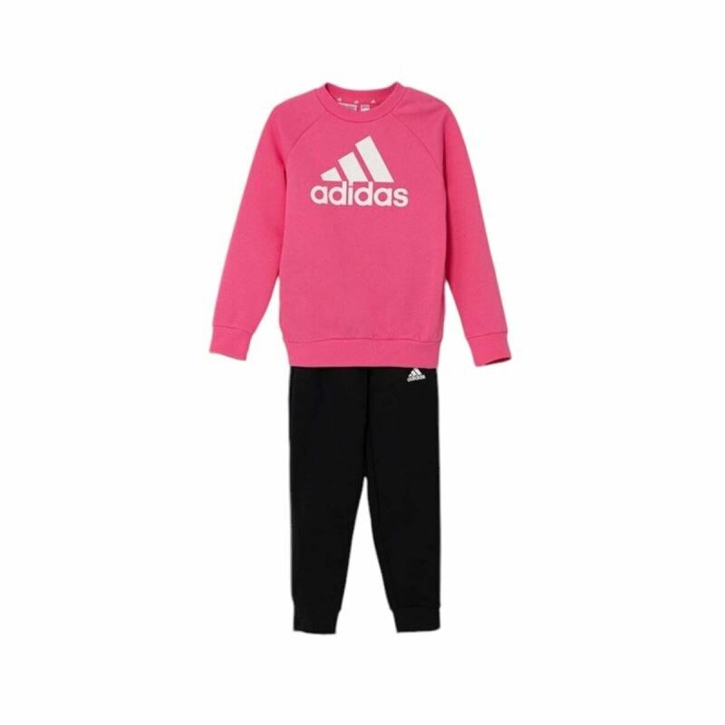 Adidas|Fato de Treino Infantil Adidas Essentials Preto Cor de Rosa Adidas|Fato de Treino Infantil Adidas Essentials Preto Cor de Rosa