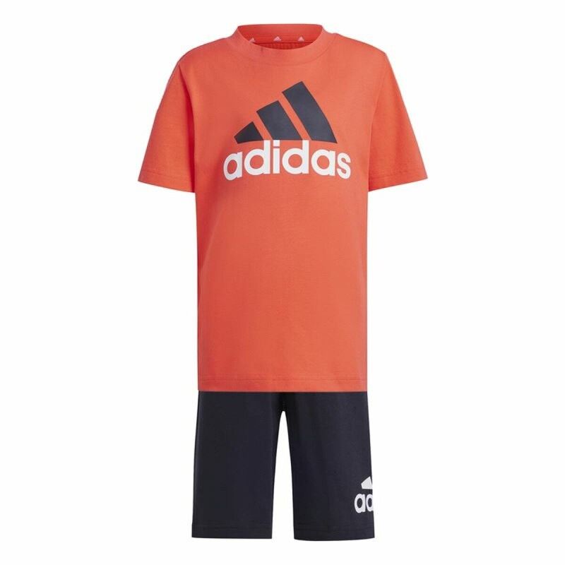 Adidas|Conjunto Desportivo para Crianças Adidas Essentials Preto Laranja Adidas|Conjunto Desportivo para Crianças Adidas Essentials Preto Laranja