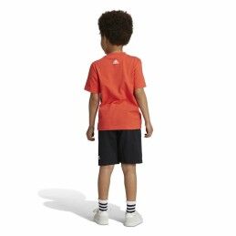 Adidas|Conjunto Desportivo para Crianças Adidas Essentials Preto Laranja