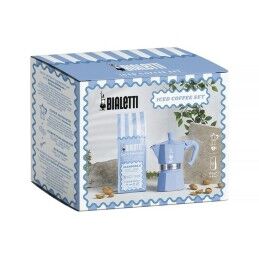 Bialetti|Cafeteira Italiana Bialetti Azul Alumínio Termoplástico 3 Kopjes