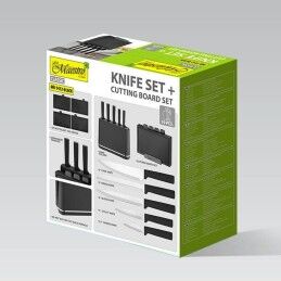 Feel Maestro|Conjunto de Facas de Cozinha e Suporte Feel Maestro MR-1412-BLACK