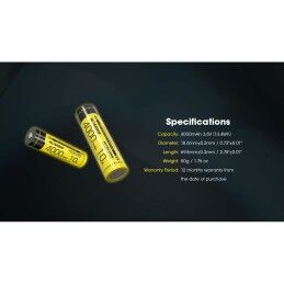 Nitecore|Pilhas Recarregáveis Nitecore NT-NL1840HP 4000 mAh 3,6 V 18650