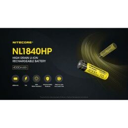Nitecore|Pilhas Recarregáveis Nitecore NT-NL1840HP 4000 mAh 3,6 V 18650